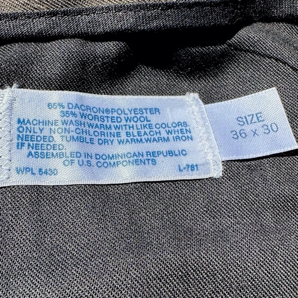 PERRY ELLIS PORTFOLIO Classic Fit Double Pleated Cuffed Dress Pant Taupe 36x30 - Picture 12 of 12